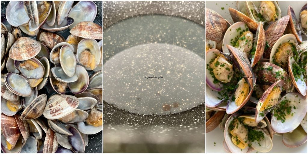 Hoe vongole van zand schoon te maken en in de pan zonder olie te openen
