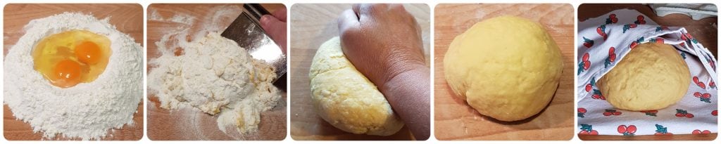 overgebleven en gegratineerde tagliatelle uit de oven