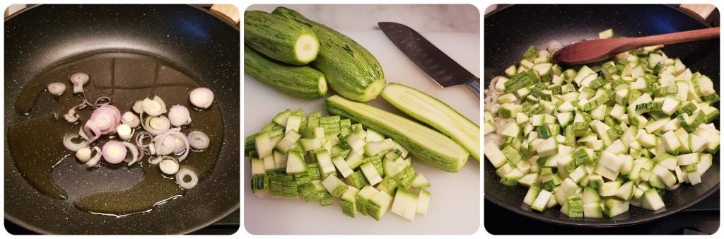 romige mezze maniche met courgette en gorgonzola