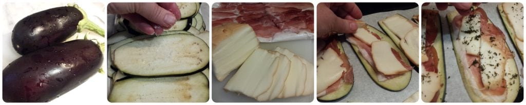 auberginerolletjes met scamorza en spek