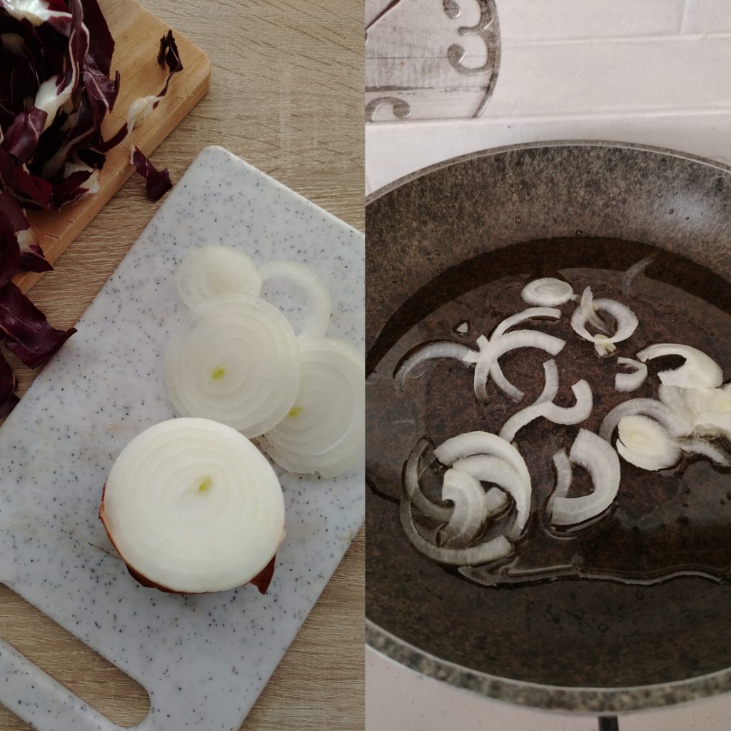 Radicchio in de pan