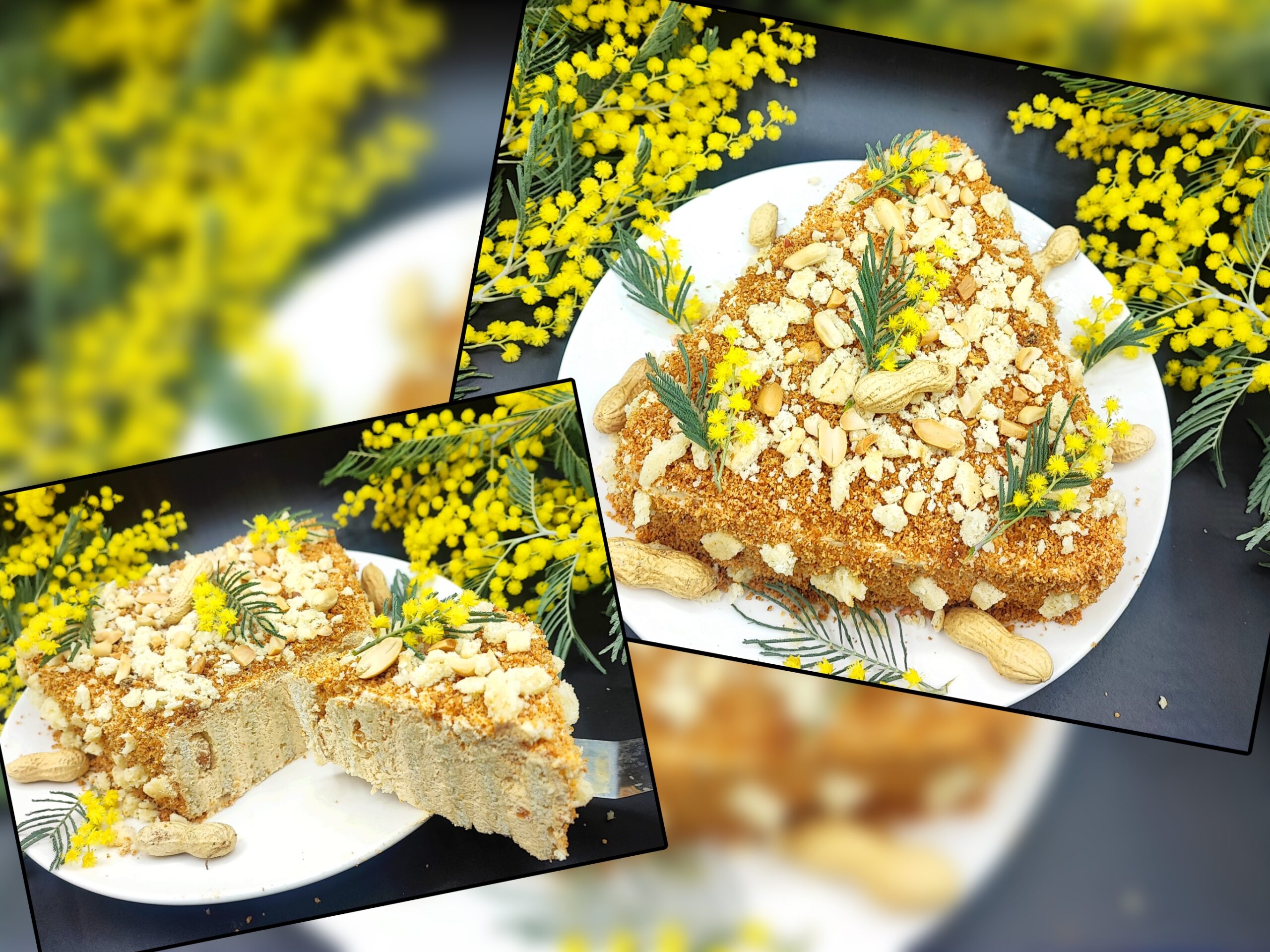karamel mimosa driehoek (zonder eieren)
