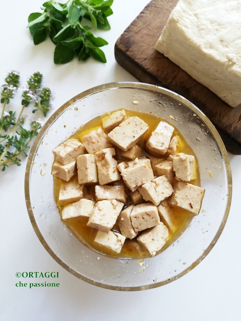 rauwe en smaakvolle gemarineerde tofu