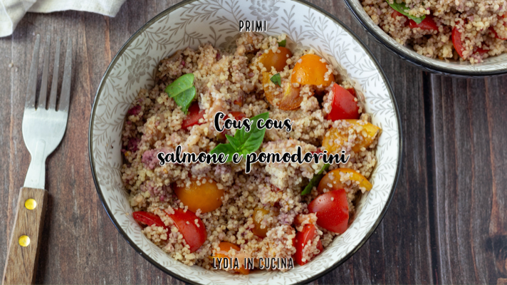 Couscous met zalm en cherrytomaatjes