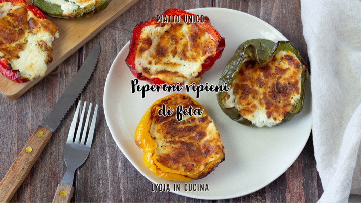 Paprika’s gevuld met feta in de airfryer