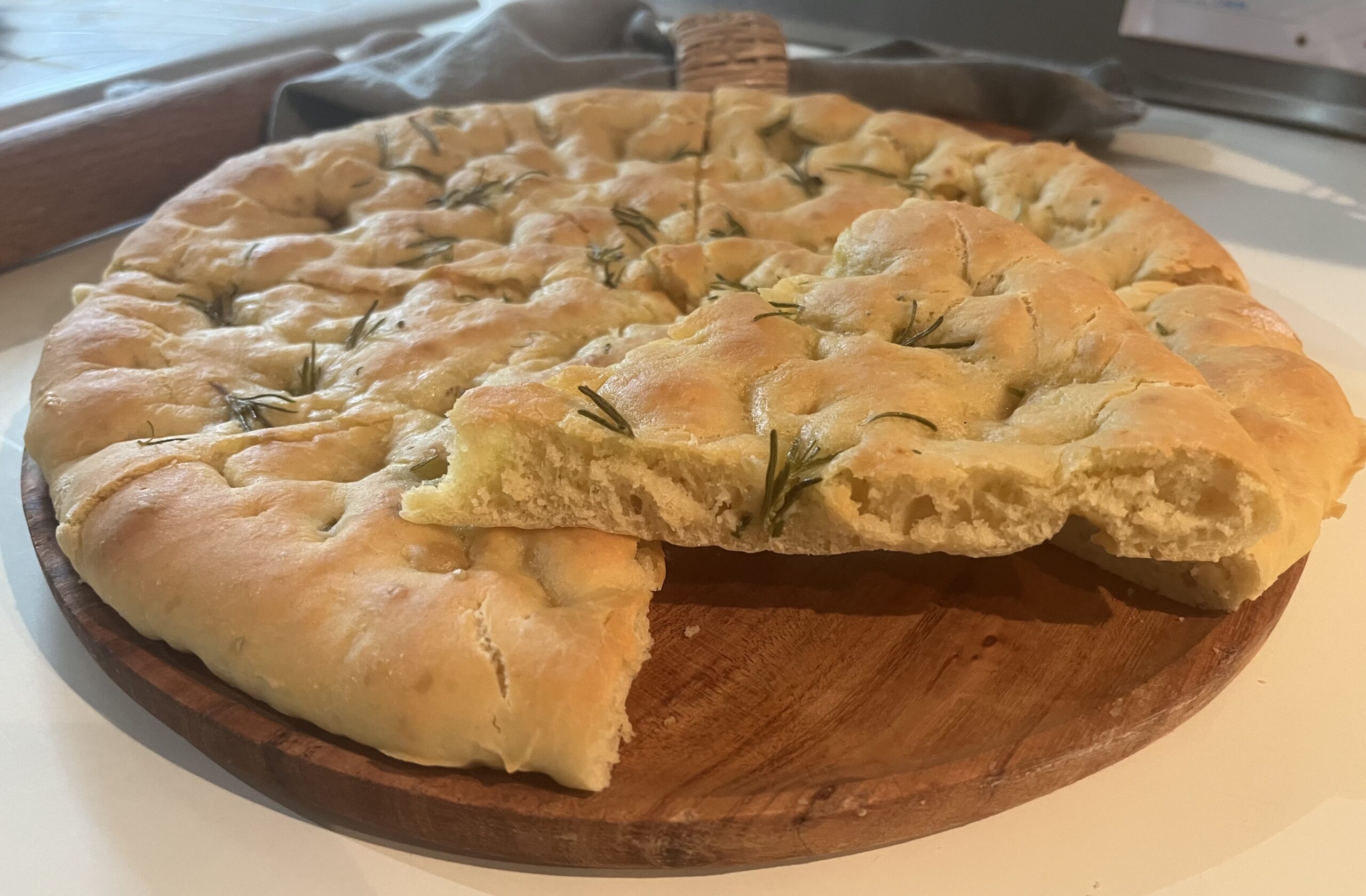 Focaccia met kikkererwtenmeel