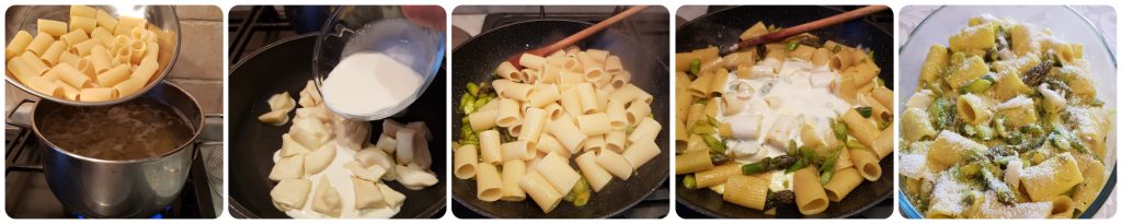 mezze maniche met asperges en taleggio