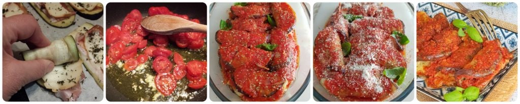 auberginerolletjes met scamorza en spek
