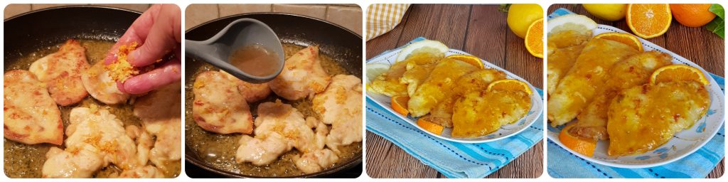 kipfilet scaloppine met citrusvruchten