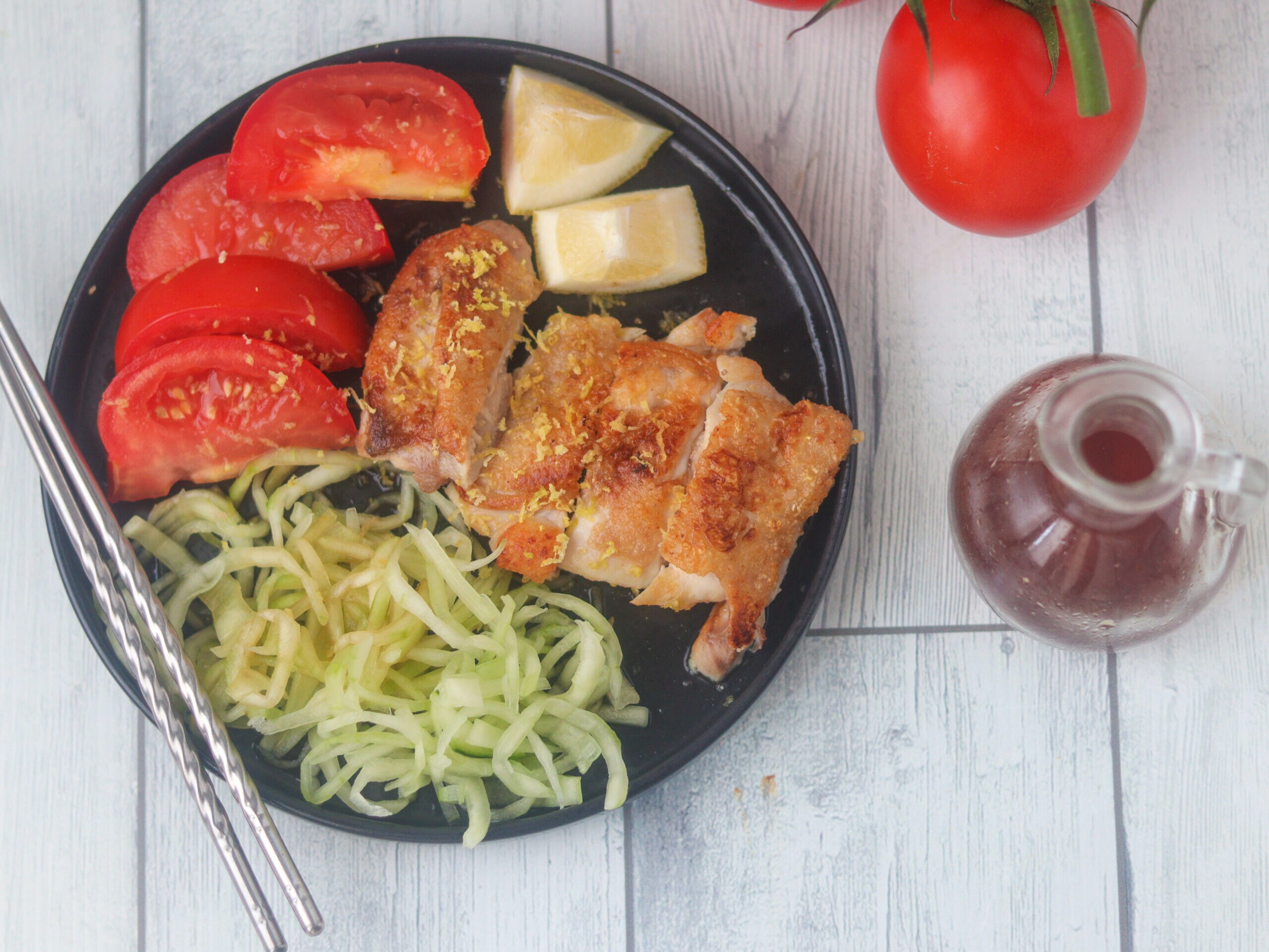 Krokante kip in ponzu saus