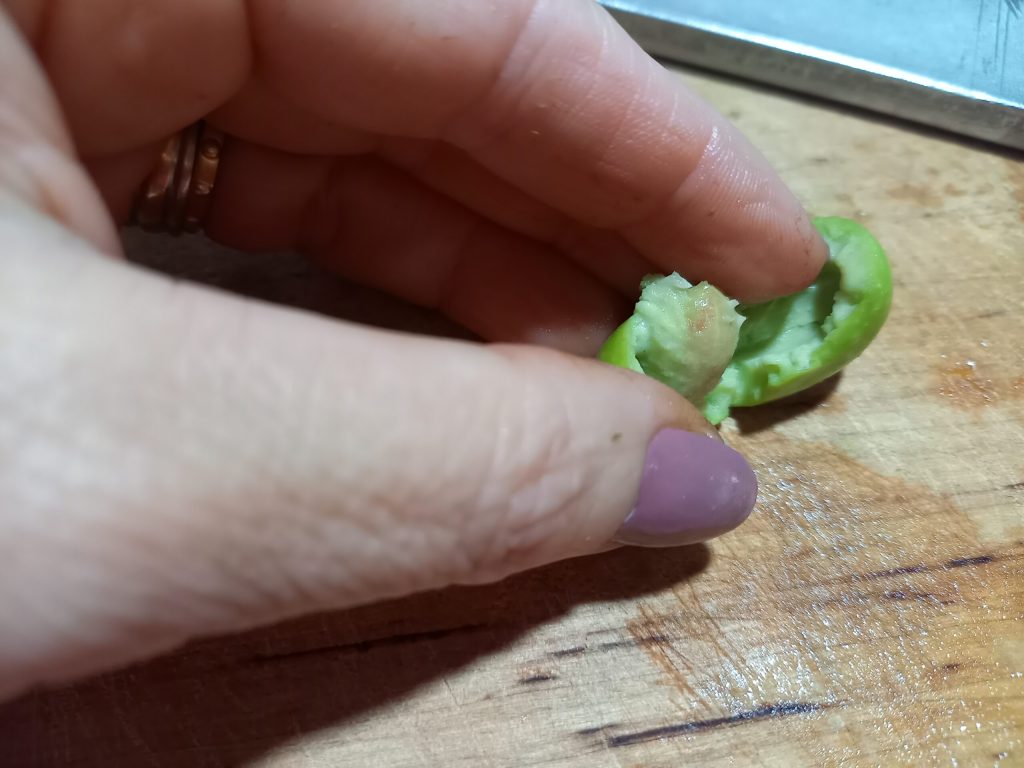 Origineel recept van de geplette olijven