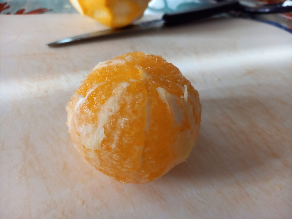 sinaasappel zonder schil