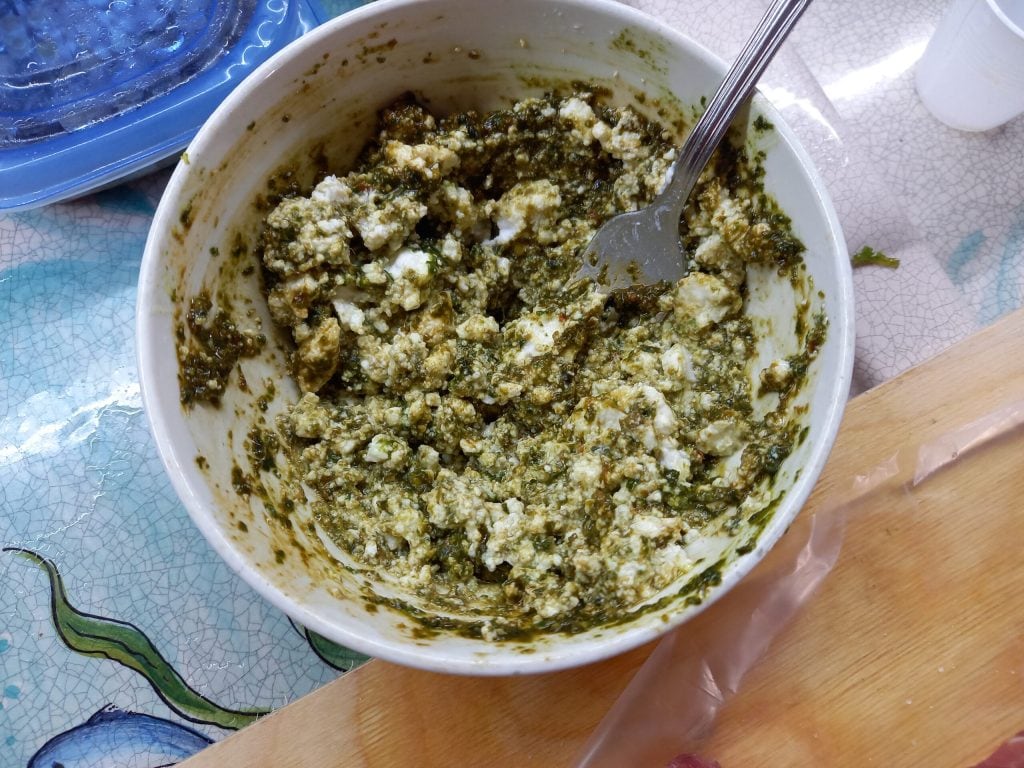 pesto en ricotta