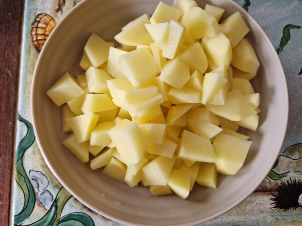 Aardappelen in stukjes