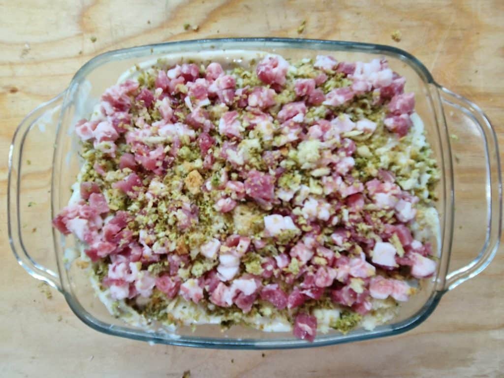 De venkel timballo op Siciliaanse wijze