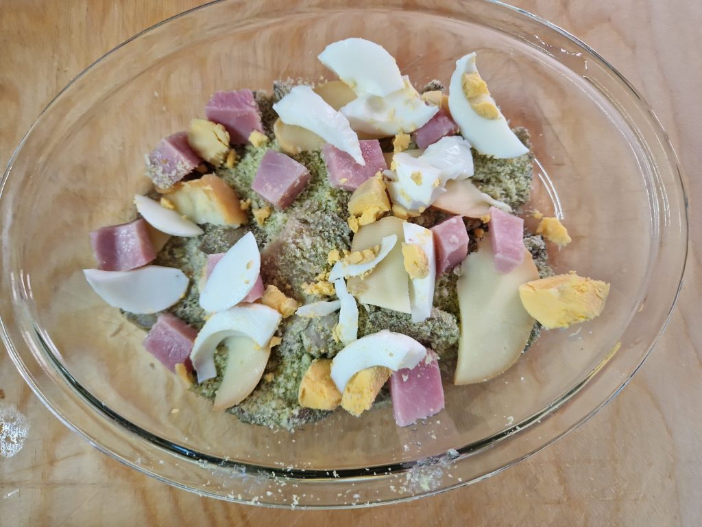 De parmigiana met pleurotus paddenstoelen