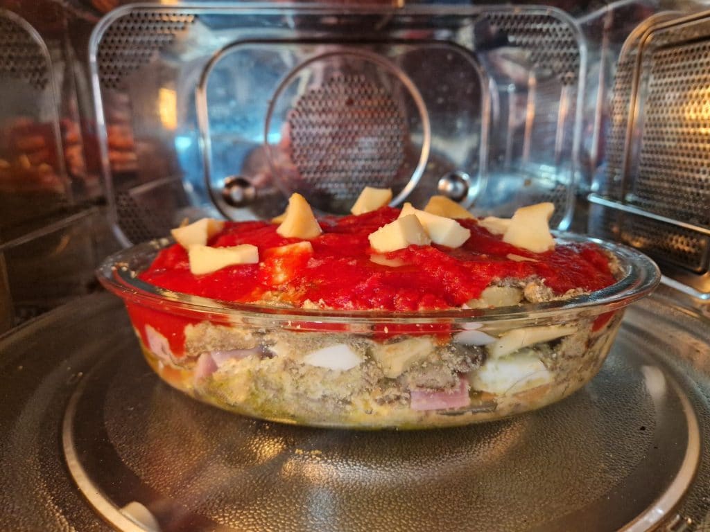 De parmigiana met pleurotus paddenstoelen