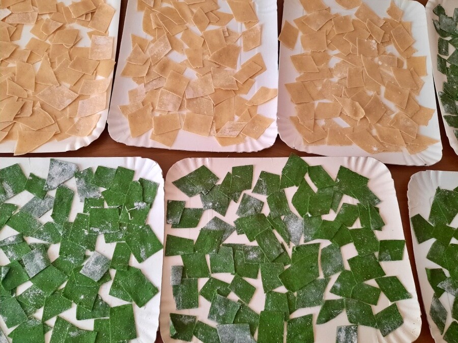 Maltagliati met spinazie