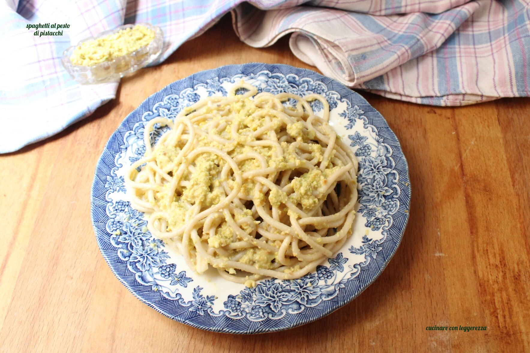 Spaghetti met pistachepesto