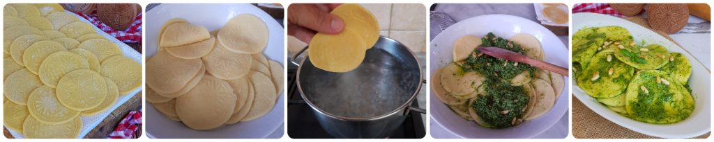croxetti van varese ligure met pesto