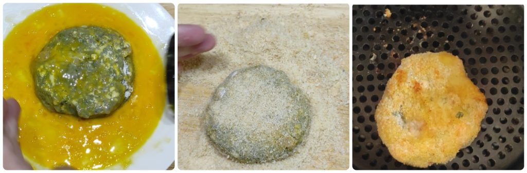 Kalkoenspinaat in heteluchtfriteuse