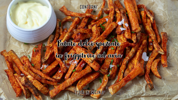 Gekruide zoete aardappelen in de airfryer