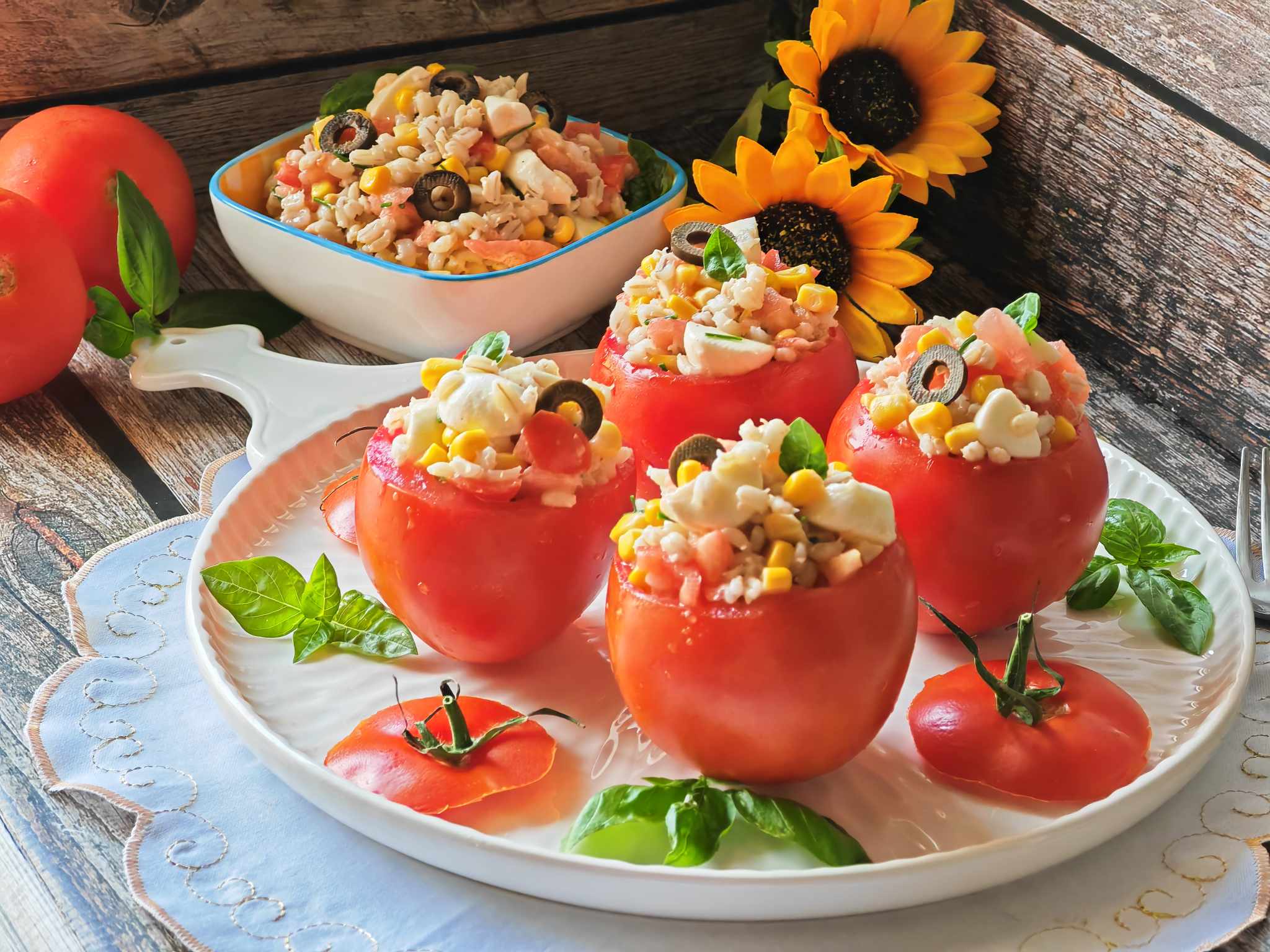 Gevulde koude tomaten