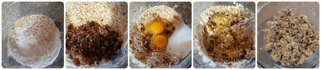 granenkoekjes met gedroogd fruit en chocolade