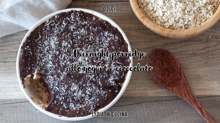 Overnight havermout met yoghurt en chocolade