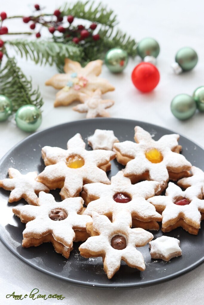Gevulde kerststerkoekjes