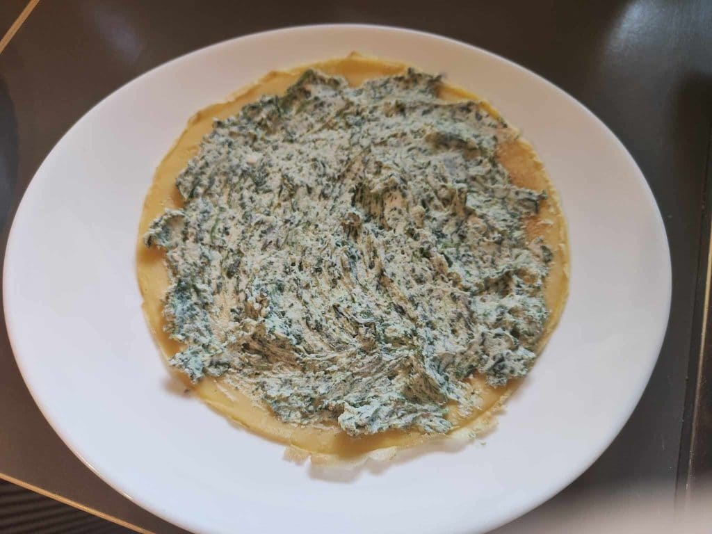 Crespelle met ricotta en spinazie