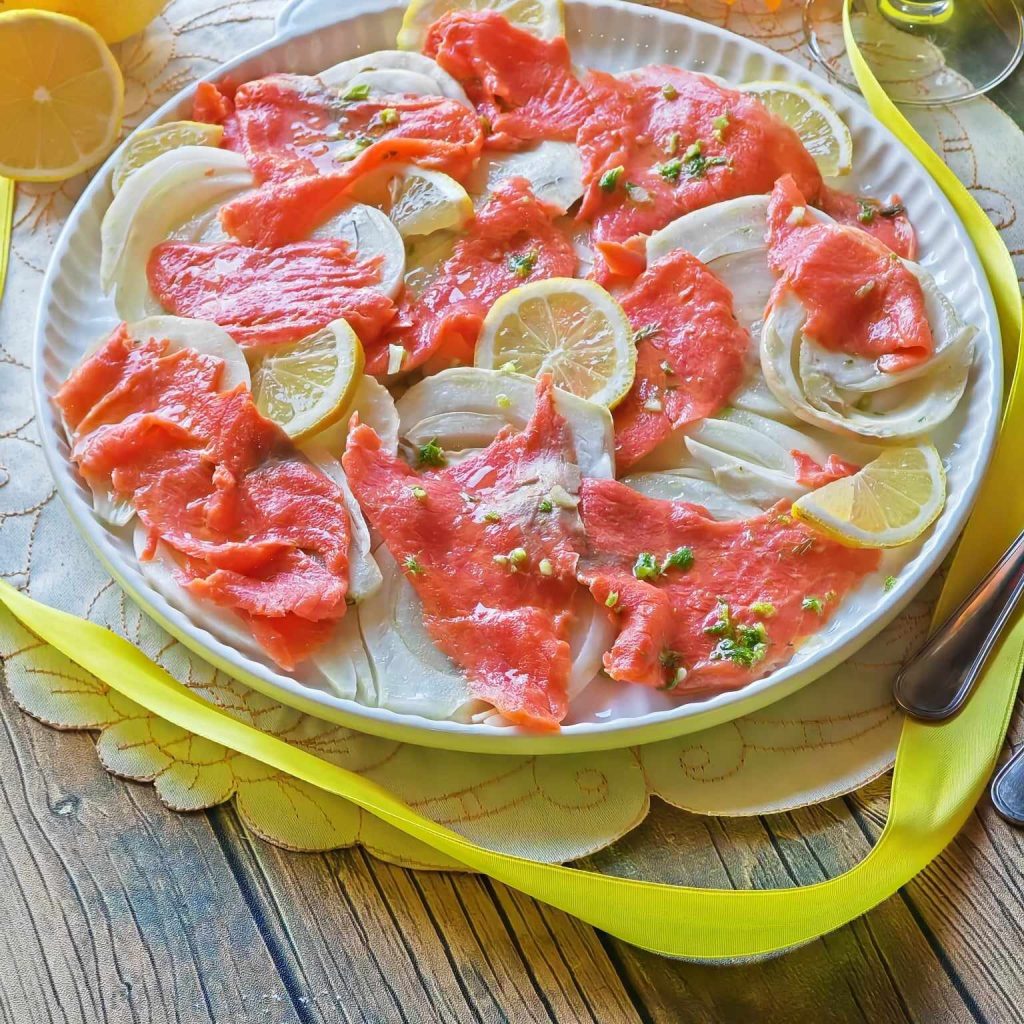 Venkel- en zalmsalade