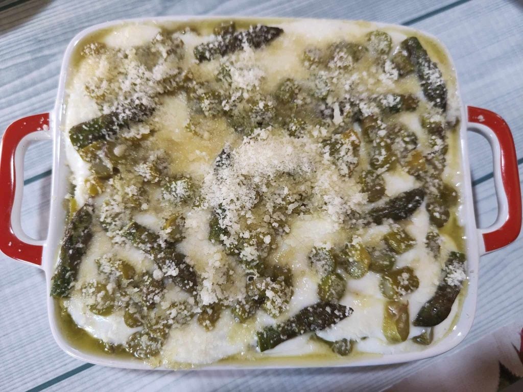 Lasagne uit de oven met asperges