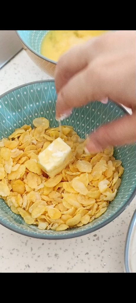 Tenslotte door de cornflakes
