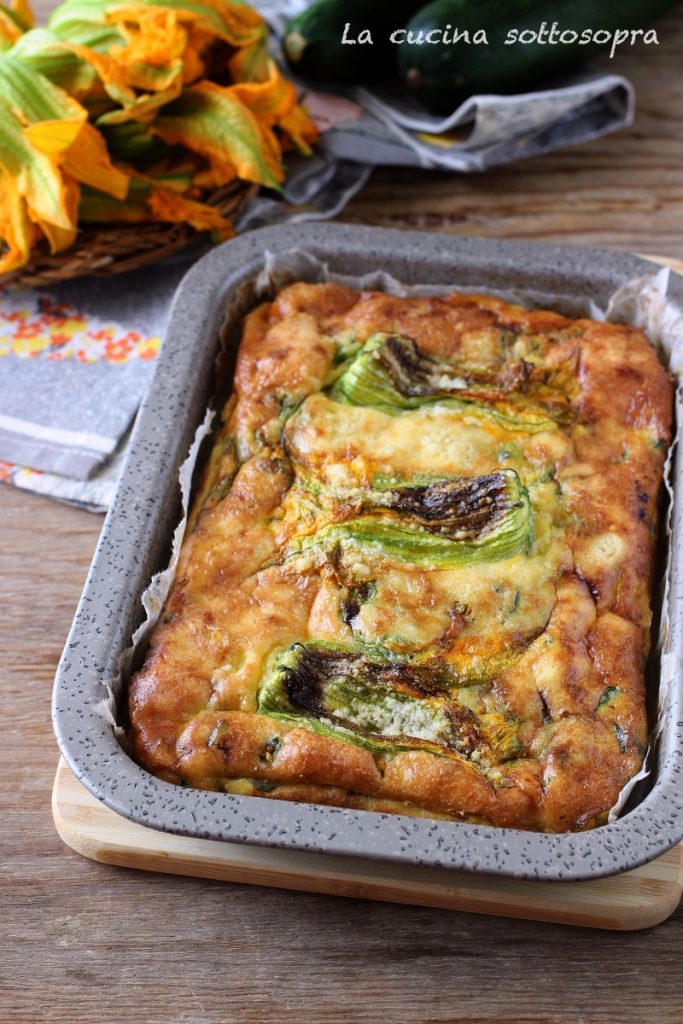 omelet met courgettebloemen