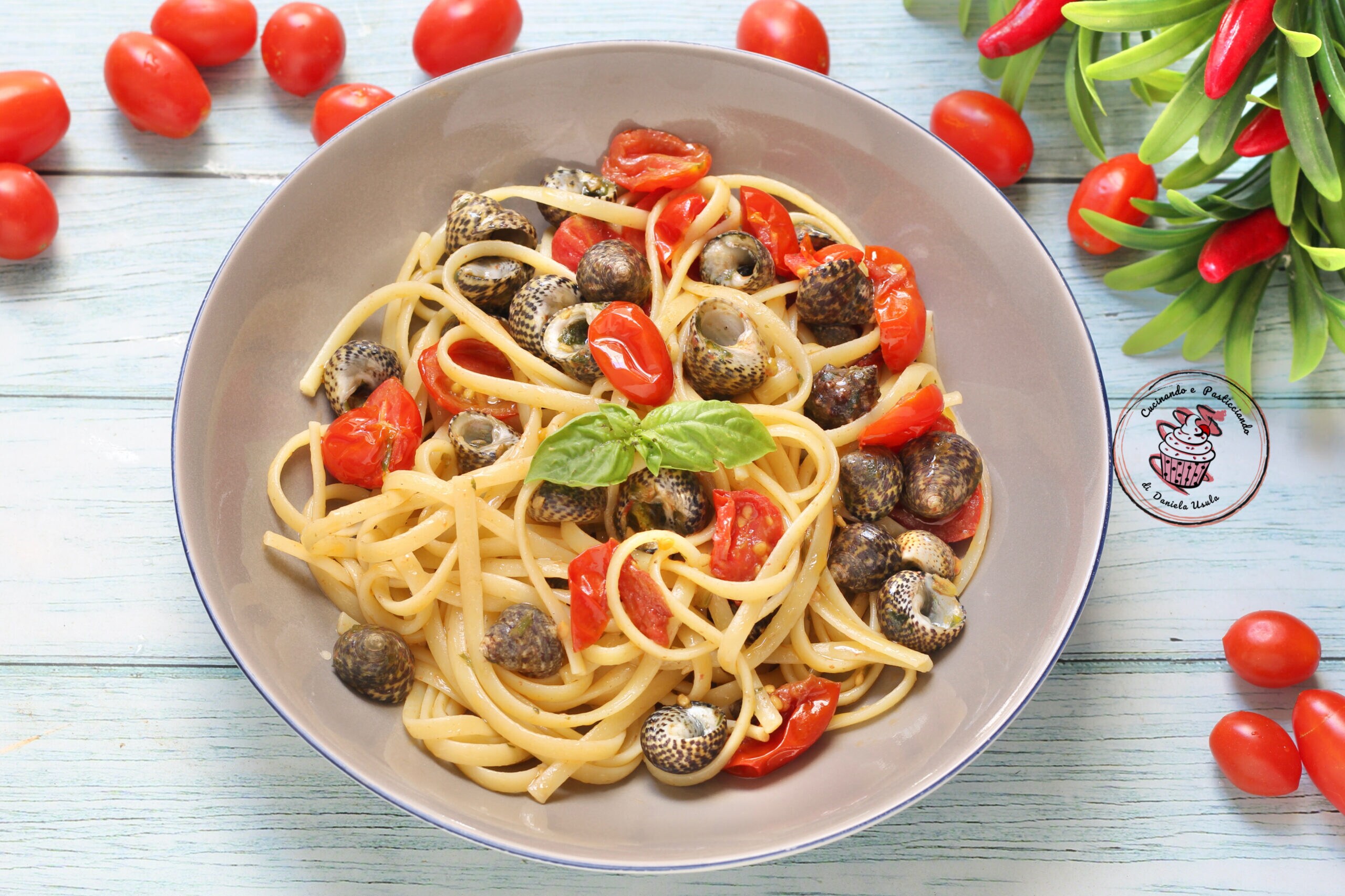 Linguine met zeeslakjes