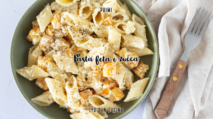 Pasta met pompoen en Griekse feta