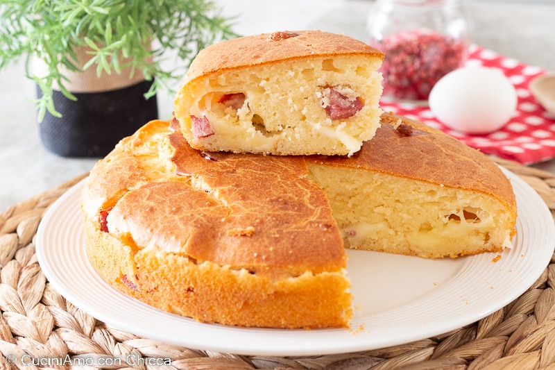 7 potjes taart met provola en salami