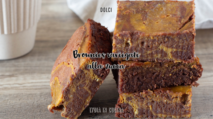 Gevlekte pompoen brownies