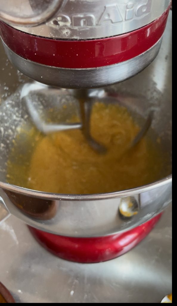 pompoenpuree goed gemengd