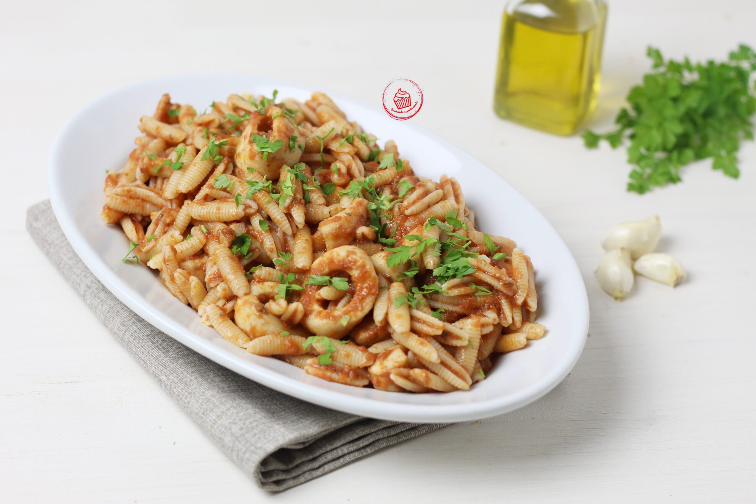 Sardische gnocchetti met inktvissaus
