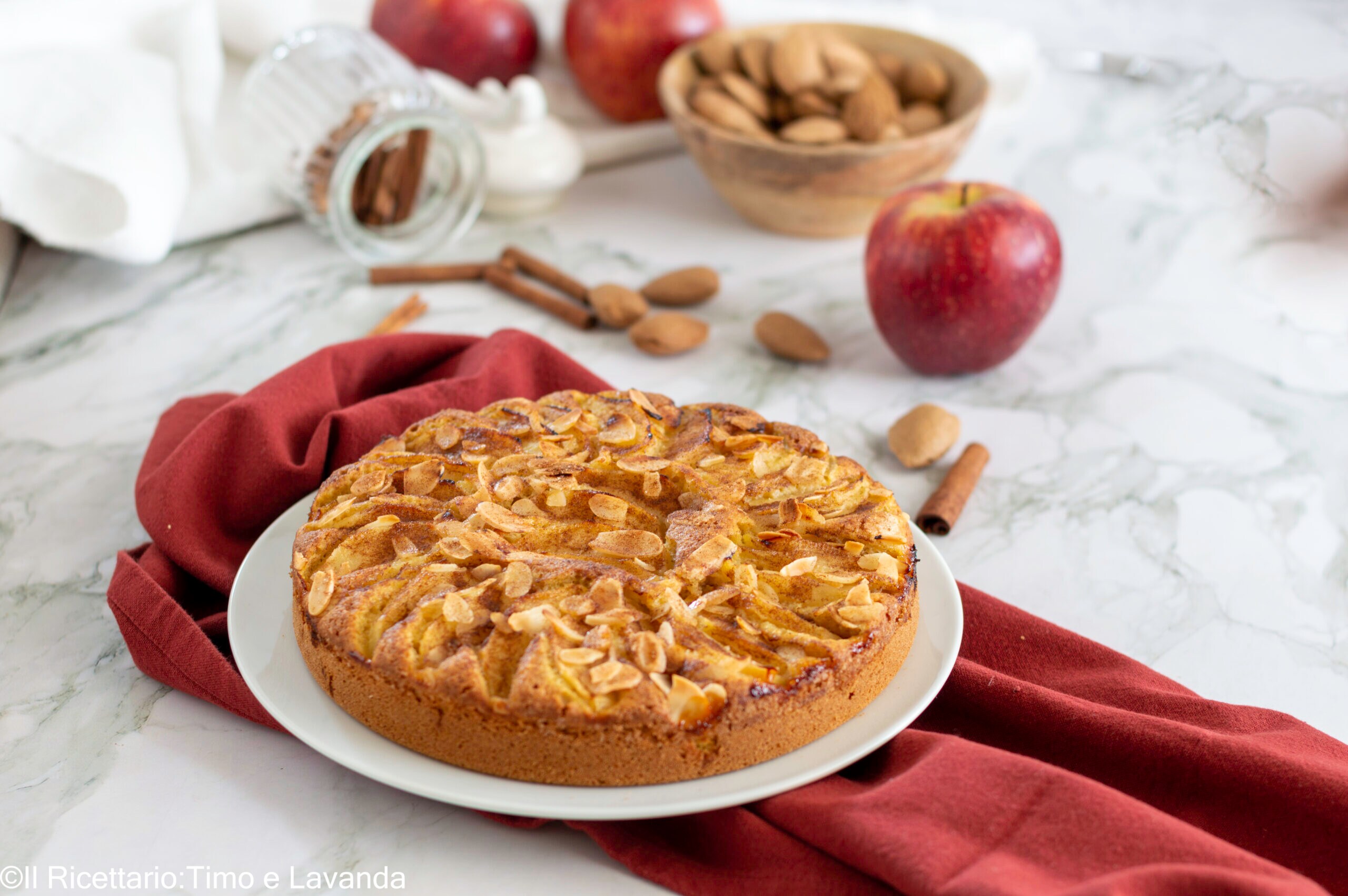 Appeltaart met kaneel en rijstmeel