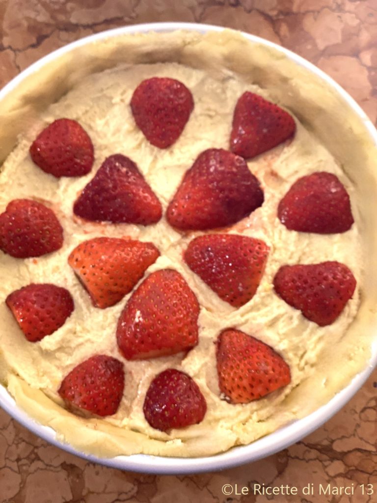 Aardbeientaart met frangipane crème