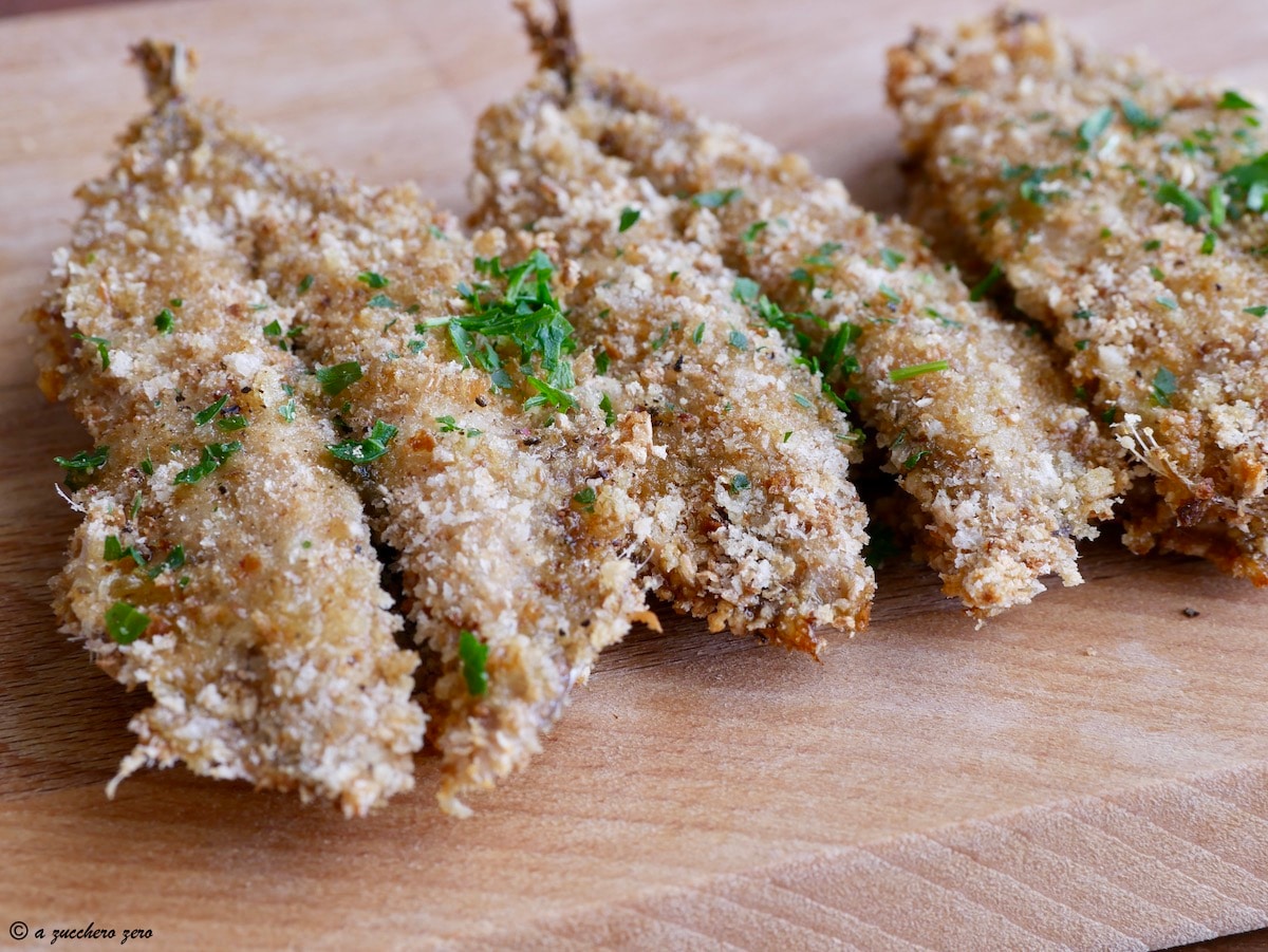 In de oven gegratineerde ansjovis zonder ei | licht en knapperig recept