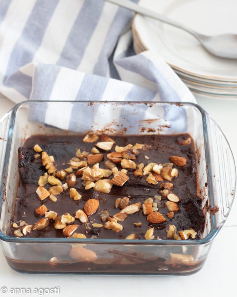 Aubergines met chocolade het Amalfitaanse dessert