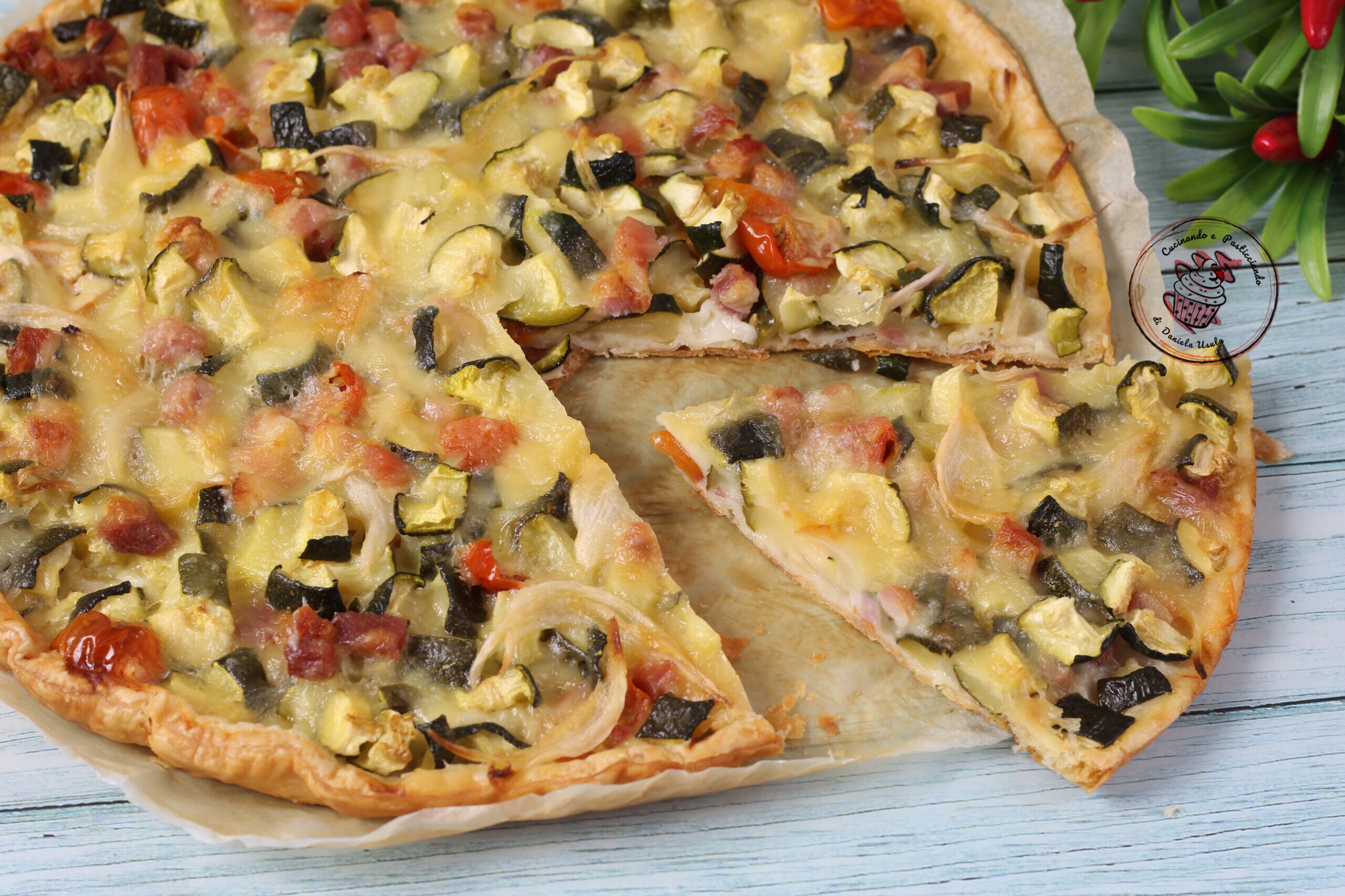 Hartige taart met courgettes