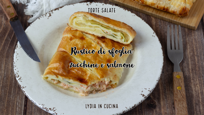 Rustiek met courgettes en zalm