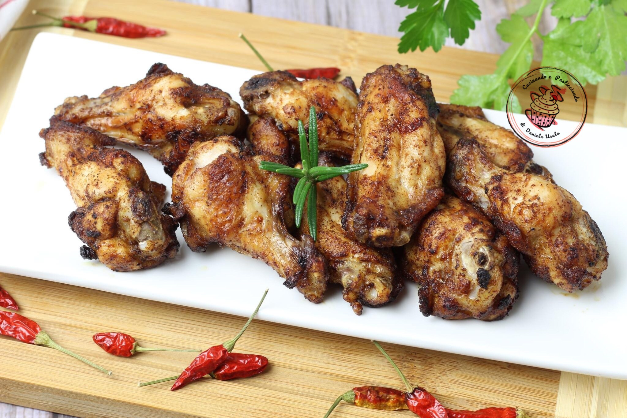 Kippenvleugels met paprikapoeder bereid in de airfryer