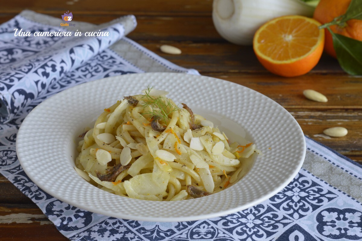 Bigoli met sinaasappel en venkel