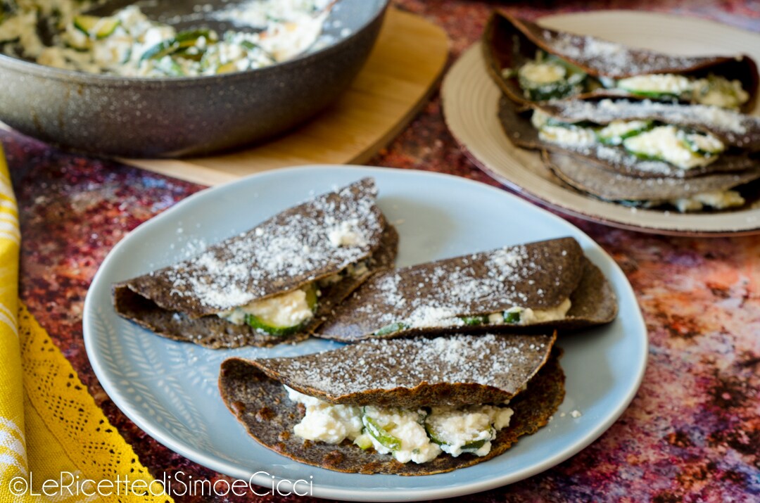 Boekweitcrêpes met courgette en ricotta